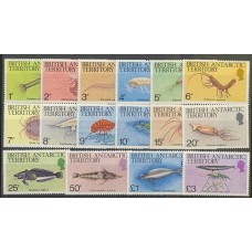 TERRITORIO ANTARTICO BRITANICO BAT 1984 SERIE COMPLETA DE ESTAMPILLAS MINT PECES