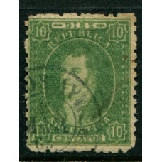 ARGENTINA 1864 GJ 23 RIVADAVIA DE 10 Cts. MATASELLO 7/3/1865