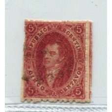 ARGENTINA 1865 GJ 25B RARISIMO EJEMPLAR RIVADAVIA ESTAMPILLA DE 4ta TIRADA DE IMPRESIÓN NITIDA + PAPEL MUY DELGADO + DOBLE IMPRESIÓN PARCIAL, NO ESTA CATALOGADO COMO TAL NO PODRIA SER MAS RARO