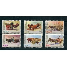 CABALLOS CARRUAJES PORTUGAL SERIE COMPLETA DE ESTAMPILLAS MINT