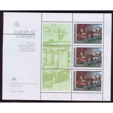 PORTUGAL MADEIRA 1982 Yv. BLOQUE 3 HOJA MINT TEMA EUROPA