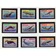 NIUE BALLENAS FAUNA MARINA SERIE COMPLETA DE ESTAMPILLAS NUEVAS MINT 1983