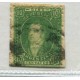 ARGENTINA 1864 GJ 23 RIVADAVIA de 10 Cts ESTAMPILLA DE IMPRESIÓN BORROSA CON LINDO MATASELLO PARA IDENTIFICAR