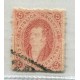 ARGENTINA 1867 GJ 28d RIVADAVIA ESTAMPILLA DE 6ta TIRADA VARIEDAD PLANCHA RAYADA, EJEMPLAR DE LUJO U$ 120