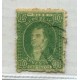 ARGENTINA 1864 GJ 23 RIVADAVIA de 10 Cts ESTAMPILLA DE IMPRESIÓN BORROSA MATASELLO CONCORDIA