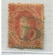 ARGENTINA 1864 GJ 19e RIVADAVIA 2da TIRADA VARIEDAD PAPEL DELGADO MATASELLO OM U$ 36