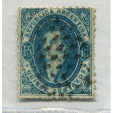 ARGENTINA 1864 GJ 24 RIVADAVIA IMPRESIÓN SEMINITIDA