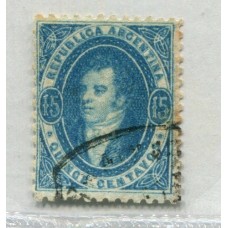 ARGENTINA 1864 GJ 24 RIVADAVIA MAGNIFICO EJEMPLAR DE LUJO U$ 70