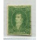 ARGENTINA 1864 GJ 23 RIVADAVIA ESTAMPILLA DE 10 Cts. IMPRESIÓN SEMINITIDA COLOR VERDE