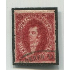 ARGENTINA 1866 GJ 26 RIVADAVIA 5ta TIRADA ESTAMPILLA DE ESTUPENDA CALIDAD U$ 30