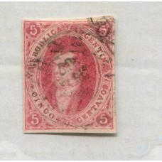 ARGENTINA 1867 GJ 32 RIVADAVIA 7ma TIRADA EJEMPLAR DE LUJO U$ 120