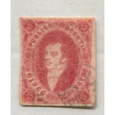 ARGENTINA 1872 GJ 34e 34b RIVADAVIA 8va TIRADA VARIEDAD CABEZA DE MARFIL U$ 150 + PLANCHA RAYADA NO CATALOGADO, HERMOSO EJEMPLAR MUY RARO