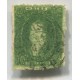 ARGENTINA 1864 GJ 23 RIVADAVIA ESTAMPILLA POSIBLE DOBLE IMPRESIÓN PARCIAL CON MATASELLO 23/5/1867 