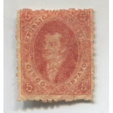 ARGENTINA 1865 GJ 25 RIVADAVIA 4ta TIRADA ESTAMPILLA NUEVA U$ 48