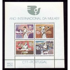 PORTUGAL 1975 Yv. BLOQUE 16 HOJA MINT AÑO INTERNACIONAL DE LA MUJER