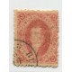 ARGENTINA 1864 GJ 19g RIVADAVIA ESTAMPILLA DE 1ra TIRADA CON VARIEDAD PAPEL RAYADO E IMPRESIÓN BIEN BORROSA U$ 110