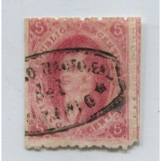 ARGENTINA 1867 GJ 33a RIVADAVIA ESTAMPILLA DE 7ma TIRADA DENTADA VARIEDAD DOBLE IMPRESIÓN TOTAL ESTUPENDA CALIDAD RARISIMA Y DE LUJO U$ 600