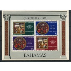 BAHAMAS RELIGION PINTURAS ARTE ESTAMPILLAS EN HOJA BLOCK NUEVA MINT