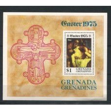 GRENADA GRENADINES RELIGION PINTURAS ARTE HOJA BLOCK NUEVA MINT