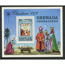 GRENADA RELIGION PINTURAS ARTE HOJA BLOCK NUEVA MINT