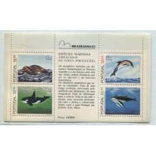 BALLENAS FAUNA PORTUGAL SERIE COMPLETA DE ESTAMPILLAS MINT