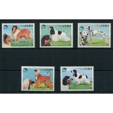 CUBA 1994 Yv. 3391/5 PERROS SERIE COMPLETA DE ESTAMPILLAS MINT FAUNA