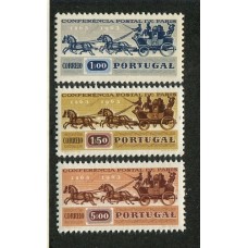 PORTUGAL 1963 Yv. 919/21 SERIE COMPLETA DE ESTAMPILLAS NUEVAS MINT CABALLOS