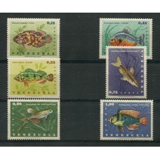 PECES FAUNA MARINA SERIE COMPLETA DE ESTAMPILLAS MINT VENEZUELA