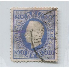 PORTUGAL 1870 Yv. 49 ESTAMPILLA USADA 150 Euros