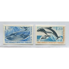 FAUNA MARINA TERRITORIO ANTARTICO FRANCES SERIE COMPLETA DE ESTAMPILLAS NUEVAS MINT