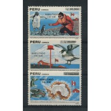 PERU AVES SERIE COMPLETA DE ESTAMPILLAS MINT ANTARTIDA