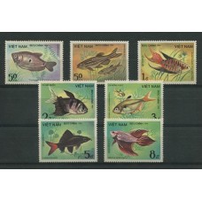 VIETNAM SERIE COMPLETA DE ESTAMPILLAS MINT PECES