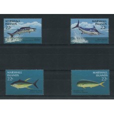 FAUNA MARINA SERIE COMPLETA DE ESTAMPILLAS MINT PECES ISLAS MARSHALL