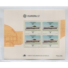 PORTUGAL 1987 AZORES HOJA BLOQUE DE ESTAMPILLAS NUEVAS MINT TEMA EUROPA