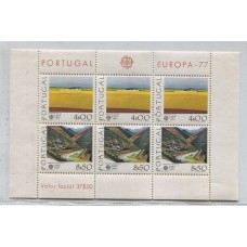 PORTUGAL 1977 HOJA BLOQUE DE ESTAMPILLAS NUEVAS MINT TEMA EUROPA