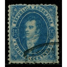 ARGENTINA 1864 GJ 24 RIVADAVIA PE 13 I  U$ 70 LUJO