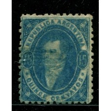 ARGENTINA 1864 GJ 24 RIVADAVIA PE 13 I  U$ 70 LUJO