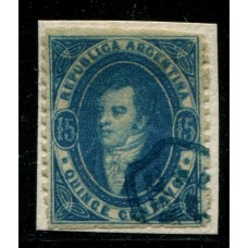 ARGENTINA 1864 GJ 24 RIVADAVIA PE 13 I  U$ 70 MUY LINDO EJEMPLAR