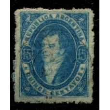 ARGENTINA 1864 GJ 24 RIVADAVIA PE 13 I  U$ 70 LUJO