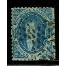 ARGENTINA 1864 GJ 24 RIVADAVIA PE 13 I  U$ 70 LUJO