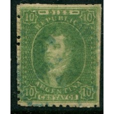 ARGENTINA 1864 GJ 23 RIVADAVIA PE 12 I MUY BUEN EJEMPLAR U$ 30