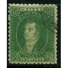 ARGENTINA 1864 GJ 23 RIVADAVIA U$ 30