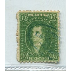 ARGENTINA 1864 GJ 23 RIVADAVIA PE 12 I, CON MATASELLO CONCORDIA U$ 30