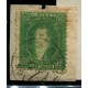 ARGENTINA 1864 GJ 23 RIVADAVIA PE 12 I EN FRAGMENTO CON FECHA 11-SET-1867