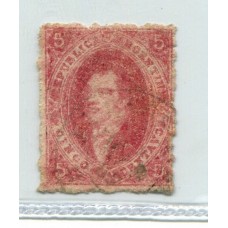 ARGENTINA 1865 GJ 25f RIVADAVIA 4° TIRADA VARIEDAD PAPEL GRUESO U$ 30