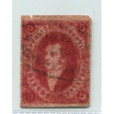 ARGENTINA 1866 GJ 26A RIVADAVIA 5ta CARMIN MORADO U$ 48