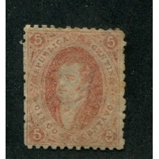 ARGENTINA 1865 GJ 20g RIVADAVIA  3ra NUEVA PAPEL DELGADO U$ 60