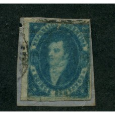 ARGENTINA 1864 GJ 24a DOBLE IMPRESIÓN TOTAL U$ 720 CON DEFECTOS PERO RARISIMO