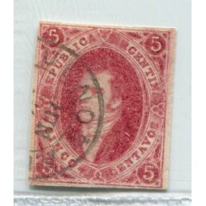 ARGENTINA 1867 GJ 32 RIVADAVIA 7ma TIRADA PE14 U$ 120 P. PEL