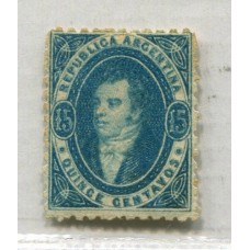 ARGENTINA 1864 GJ 24 RIVADAVIA PE 13I NUEVO U$ 180